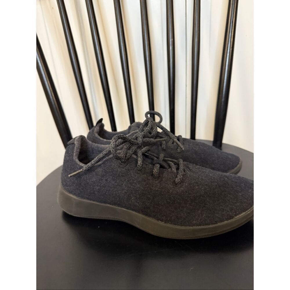 AllBirds black on black classic wool running sneaker size 9 - Picture 6 of 14